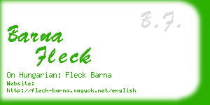 barna fleck business card